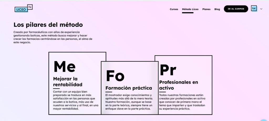 Plataforma de formación de Digifarma para farmacias